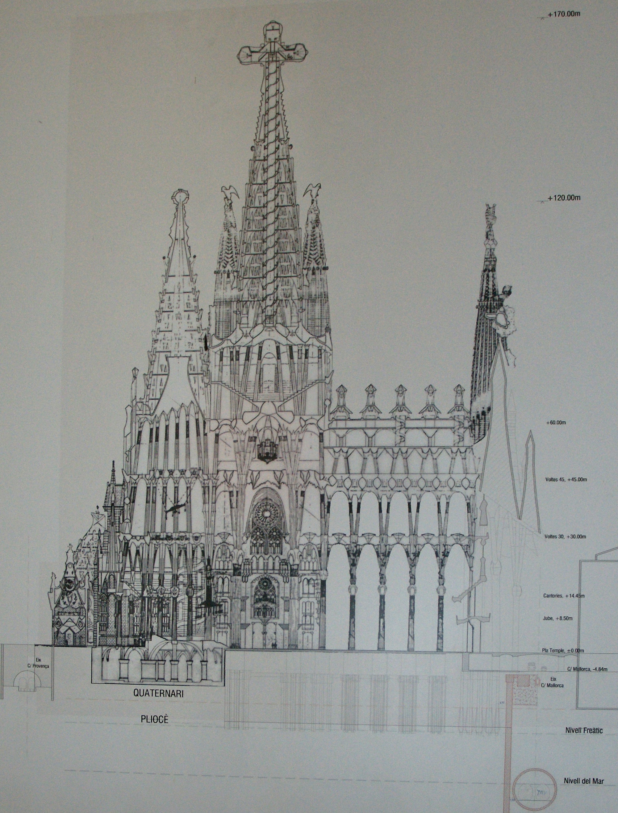 2002x2634 sagrada familia - La Sagrada Familia Drawing