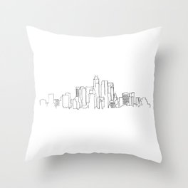 264x264 la cityscape throw pillows - La Skyline Drawing