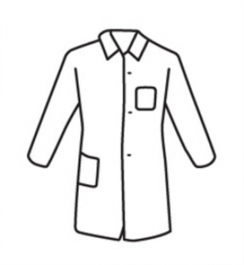 350x380 Lab Coat Png Images In Collection - Lab Coat Drawing
