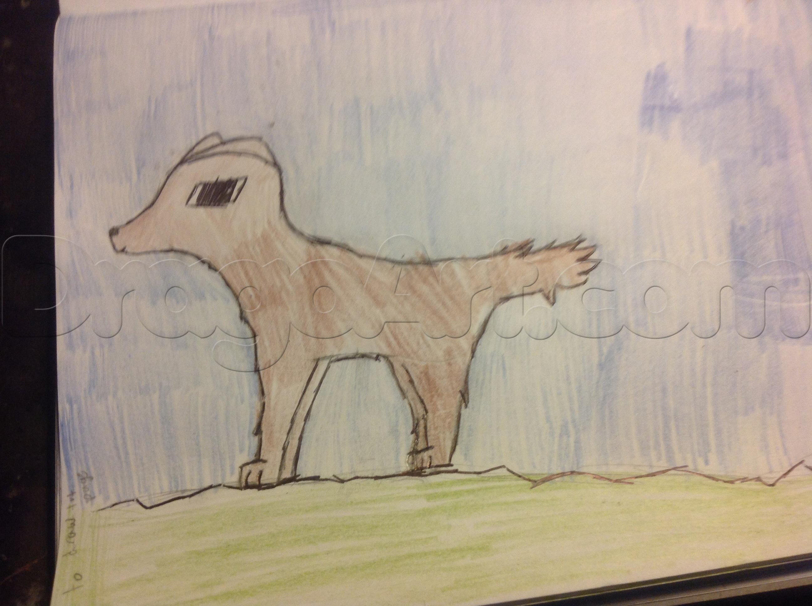 2592x1936 How To Draw A Chocolate Lab, Step - Lab Drawing