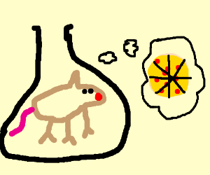 300x250 Lab Mouse Thinking About Pizza Drawing - Lab Mouse Drawing