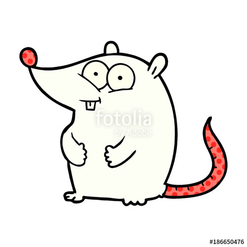 500x500 Cartoon Happy White Lab Mouse Stock Image And Royalty Free Vector - Lab Mouse Drawing