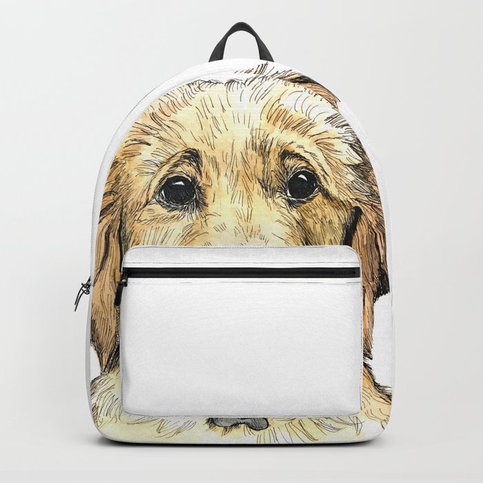 700x700 Yellow Lab Puppy Drawing Backpack - Lab Puppy Drawing
