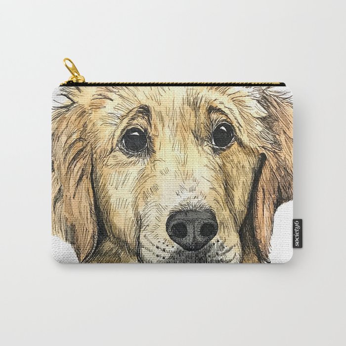 700x700 Yellow Lab Puppy Drawing Carry All Pouch - Lab Puppy Drawing