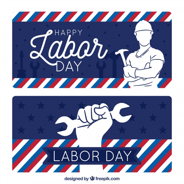 626x626 labor day banners with drawings and stripes vector free download - Labor Day Drawings