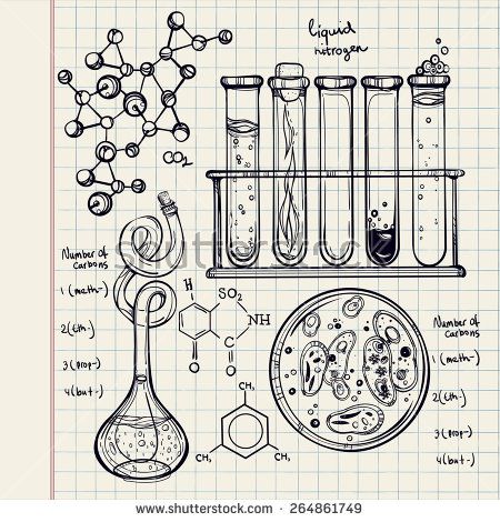 450x470 Hand Drawn Science Beautiful Laboratory Icons Sketch Vector - Laboratory Drawing