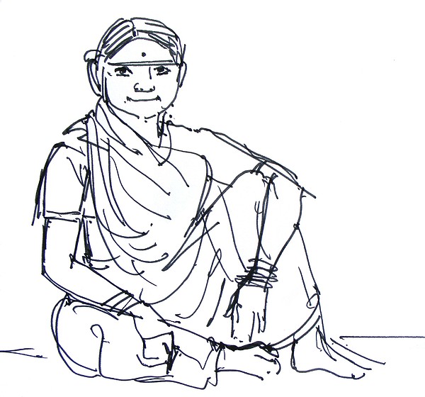 600x560 sketch of a labour woman drawing - Labour Drawing