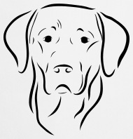190x198 labrador dog head drawing dog dog love art apron spreadshirt - Labrador Dog Drawing