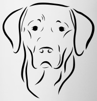 190x198 Dog Labrador Drawing Pet Love Animal Two Tone Mug Spreadshirt - Labrador Drawing