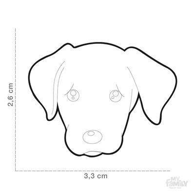 400x400 Id Tag For Cream Labrador Retriever Dog Myfamily - Labrador Line Drawing