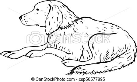 450x271 Stylized Dog Line Art Artistic Animal Silhouette Stylized - Labrador Line Drawing
