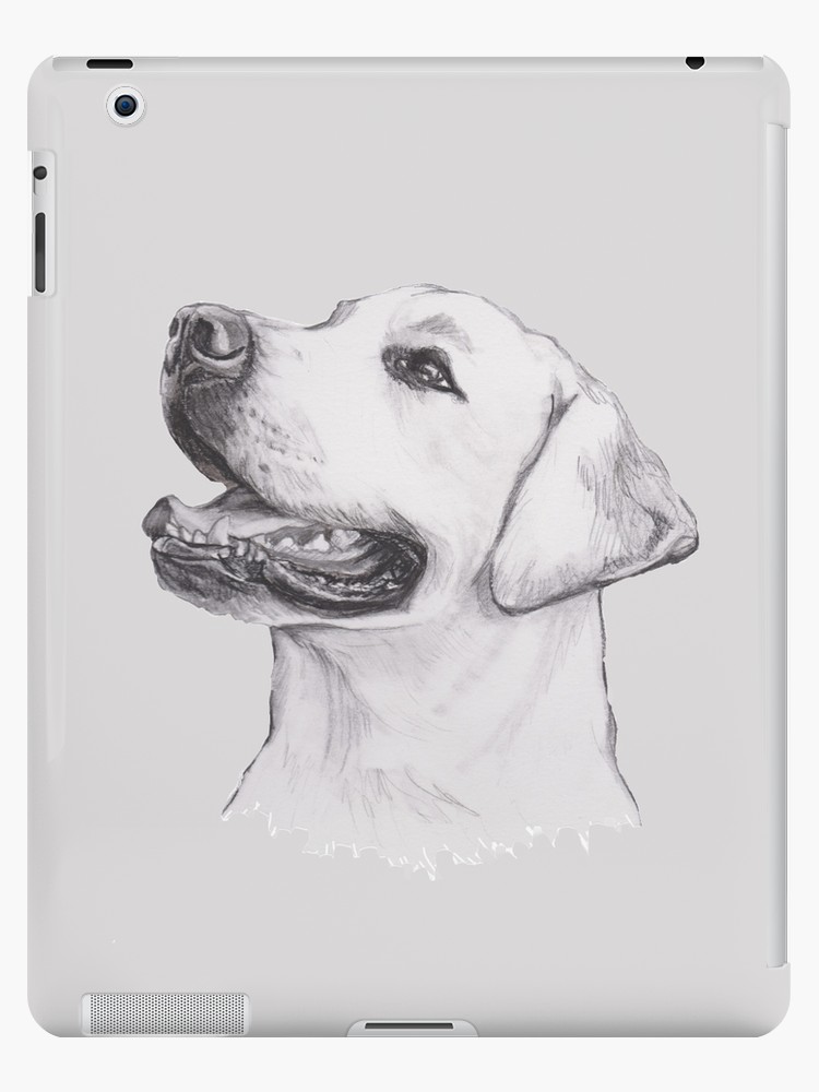 750x1000 Labrador Retriever Dog Portrait Drawing Ipad Cases Skins - Labrador Retriever Drawing