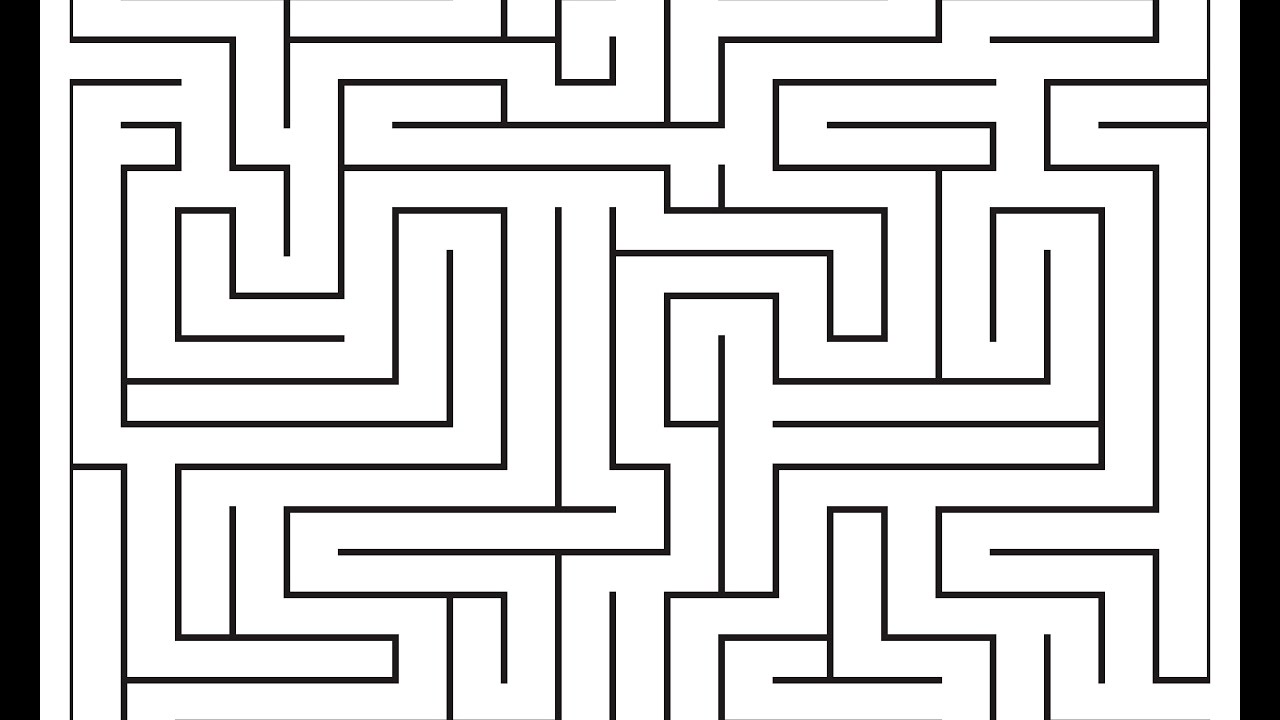 1280x720 Maze - Labyrinth Drawing