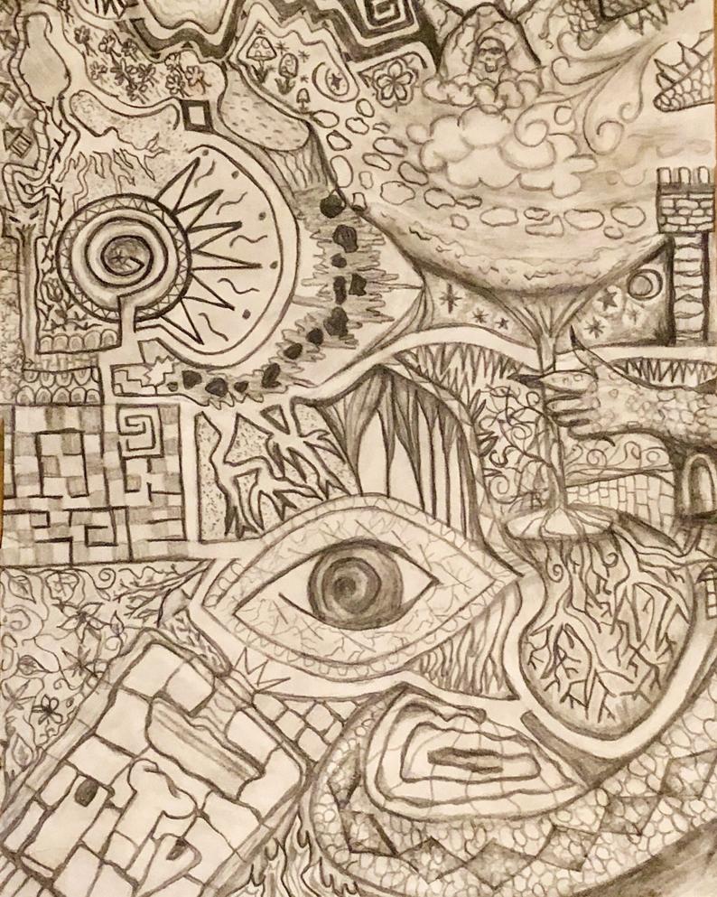 794x993 Register Robotrippencil Drawing Labyrinth Drawing Etsy - Labyrinth Drawing