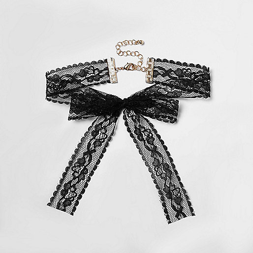 514x514 cheap black lace bow choker discount women's clothing - Lace Bow Drawing