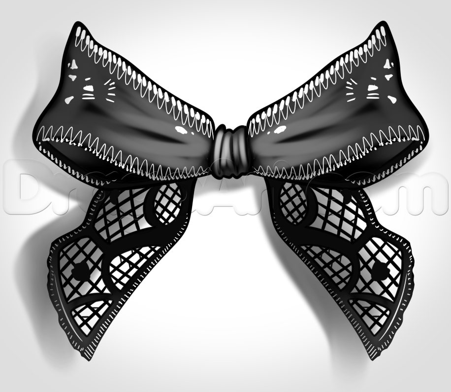 916x795 how to draw lace, step - Lace Bow Drawing