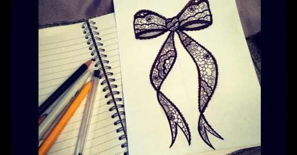 600x315 image result for lace bow drawing lace ink - Lace Bow Drawing