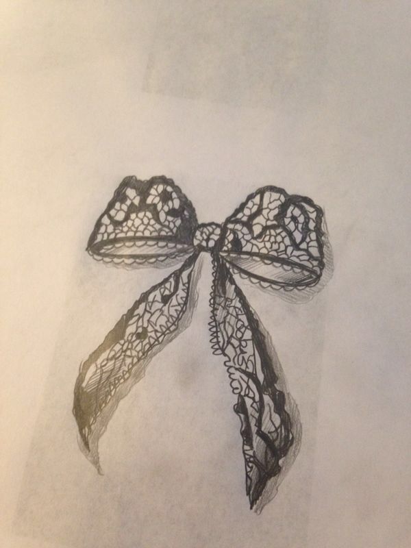 Lace Bow Drawing at PaintingValley.com | Explore collection of Lace Bow ...