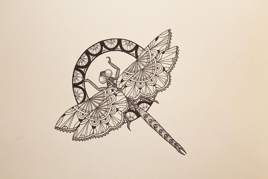 900x600 lace dragonfly drawing - Lace Drawing