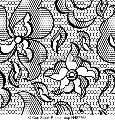 450x470 simple lace patterns vector library stock - Lace Line Drawing
