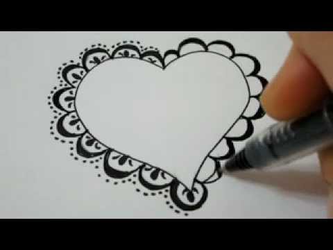 480x360 How To Draw A Lace Heart - Lace Pattern Drawing