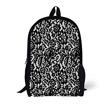 355x355 Pinbeam Backpack Travel Daypack Border Black Lace - Lace Pattern Drawing