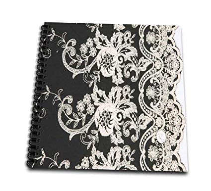 425x386 Db White Flower Lace Pattern On Black - Lace Pattern Drawing