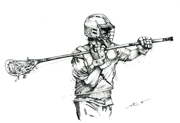 lax stick drawing