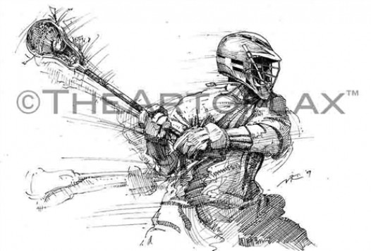 526x356 The Art Of Lax Offense The Art Of Lax Crank - Lacrosse Helmet Drawing