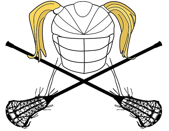 550x427 Female Lacrosse Helmet Blonde, Sports Posters - Lacrosse Helmet Drawing