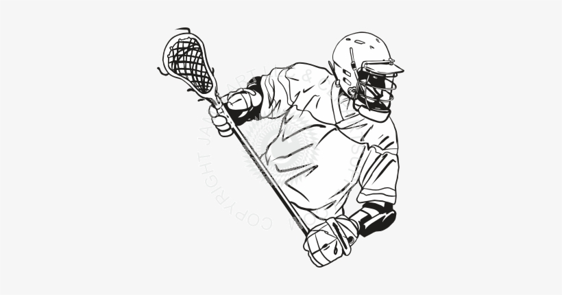 820x430 Freeuse Stock Lacrosse Drawing Full Body - Lacrosse Player Drawing