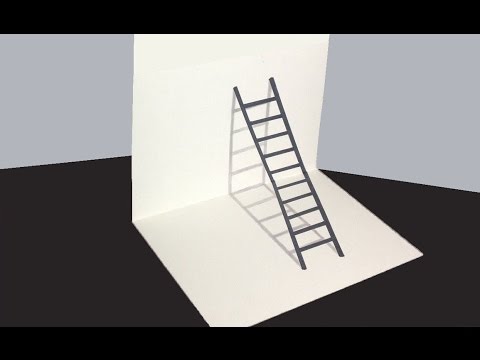 480x360 how to draw ladder optical illusion - Ladder Drawing
