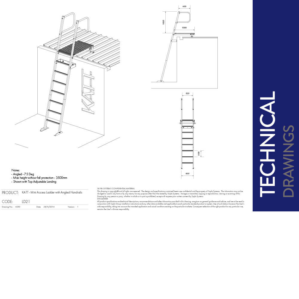 1000x1000 Rung Ladders Tech Drawings Sayfa - Ladder Drawing