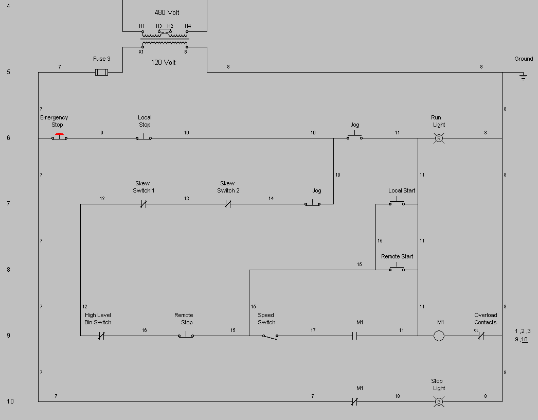 1046x816 Types Of Electrical Diagrams - Ladder Line Drawing