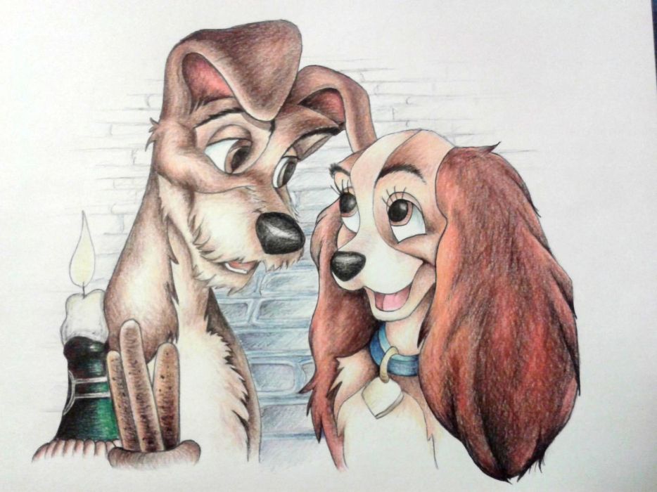 934x700 Lady And The Tramp Disney T Wallpaper - Lady And The Tramp Drawing