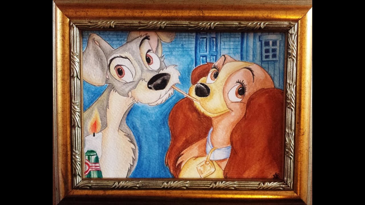 1280x720 Lady And The Tramp - Lady And The Tramp Drawing