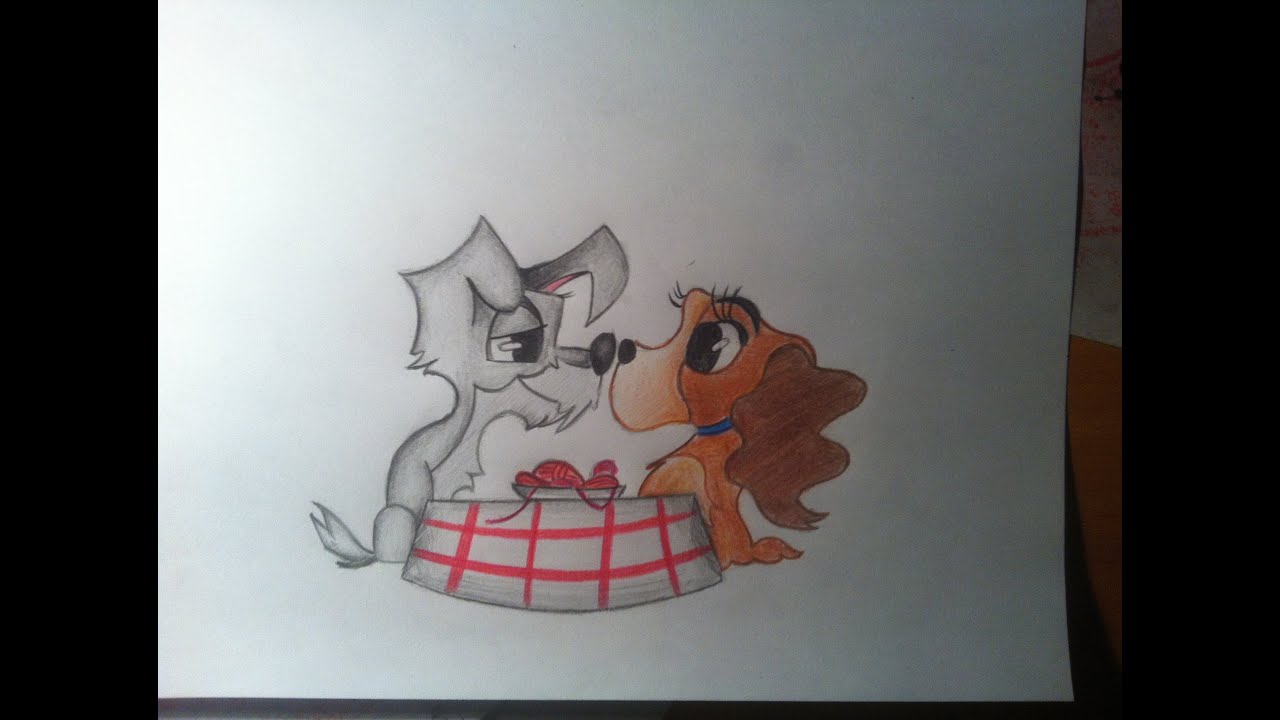 1280x720 Lady And The Tramp Time Lapse Drawing - Lady And The Tramp Drawing