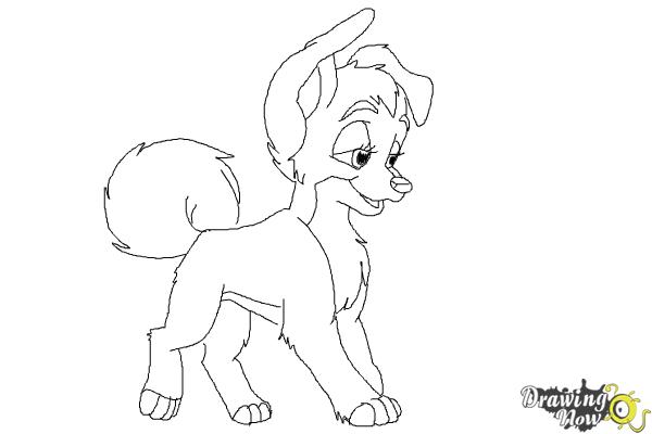 600x400 How To Draw Angel From Lady And The Tramp - Lady And ...