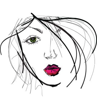 320x360 Lady Drawing Best In Tees And More - Lady Drawing