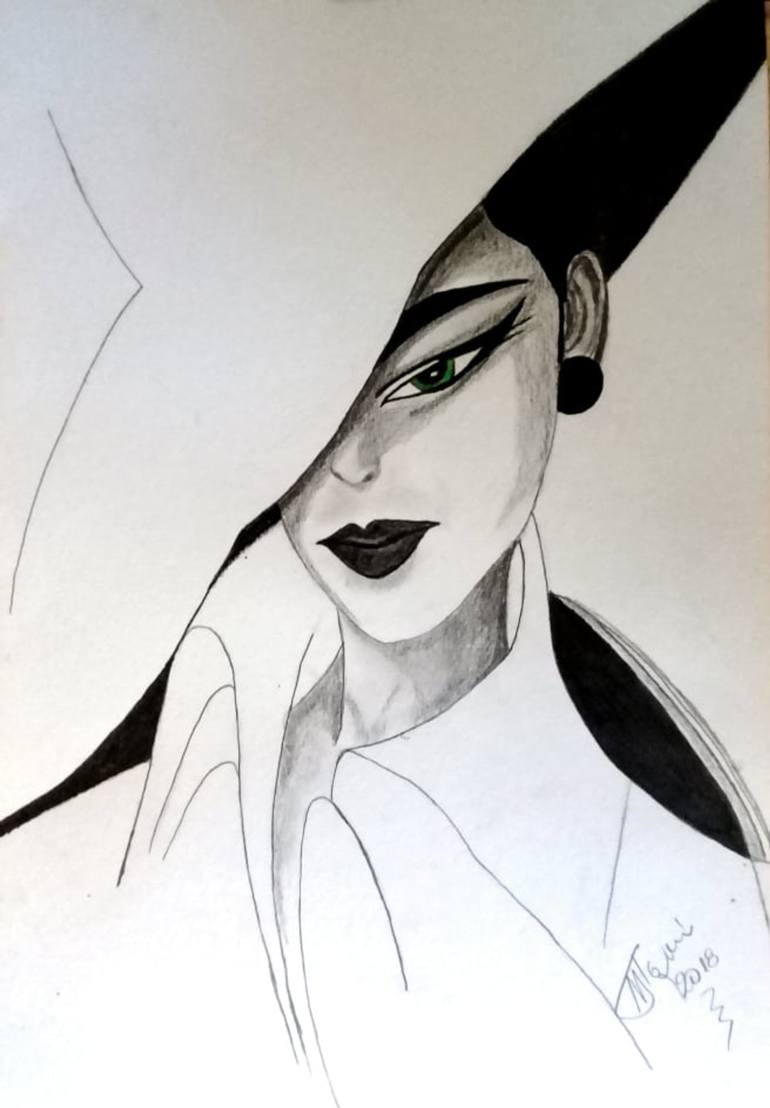 770x1108 The Lady Drawing - Lady Drawing