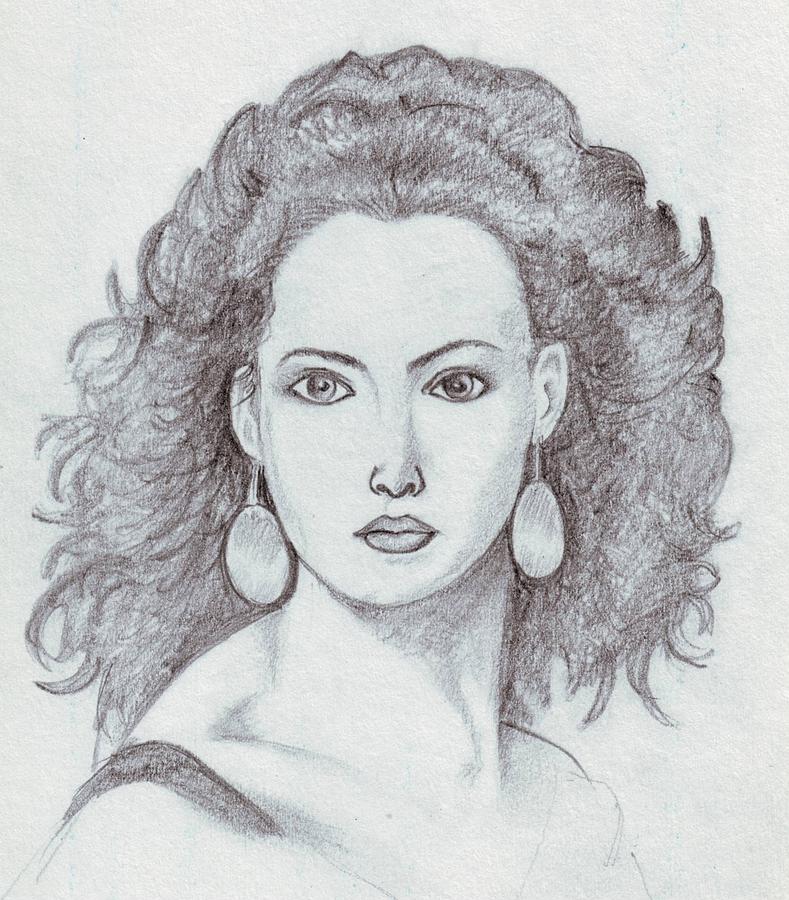 789x900 Lady Face Drawing - Lady Face Drawing