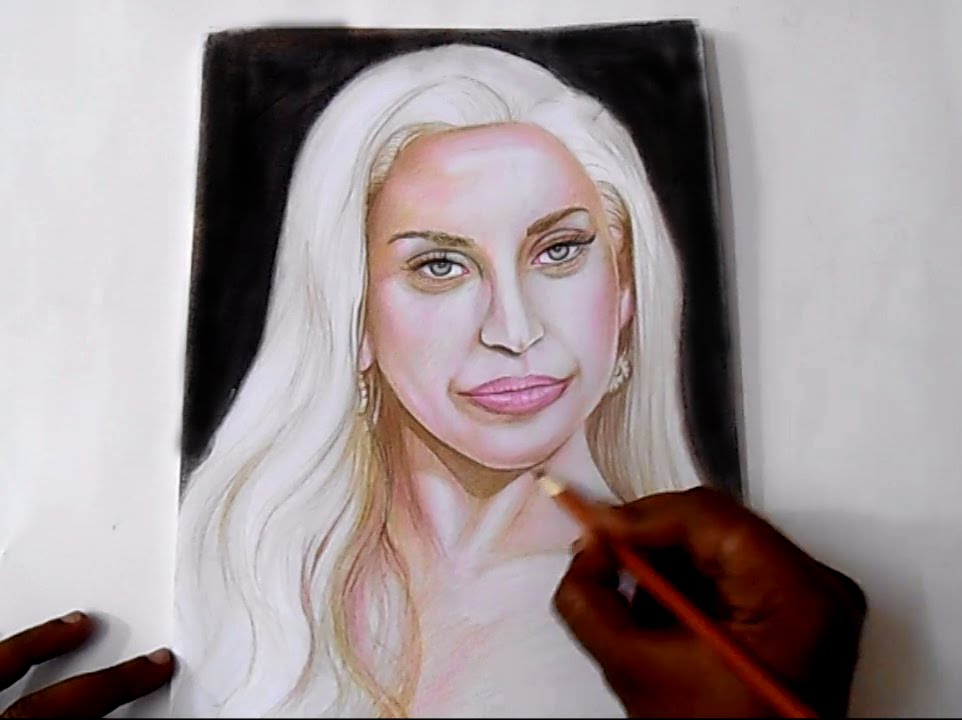 962x720 How To Draw Lady Gaga How To Draw A Face How To Draw - Lady Gaga Drawing