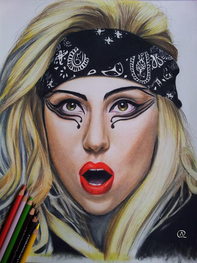 675x900 Lady Gaga Drawing - Lady Gaga Drawing