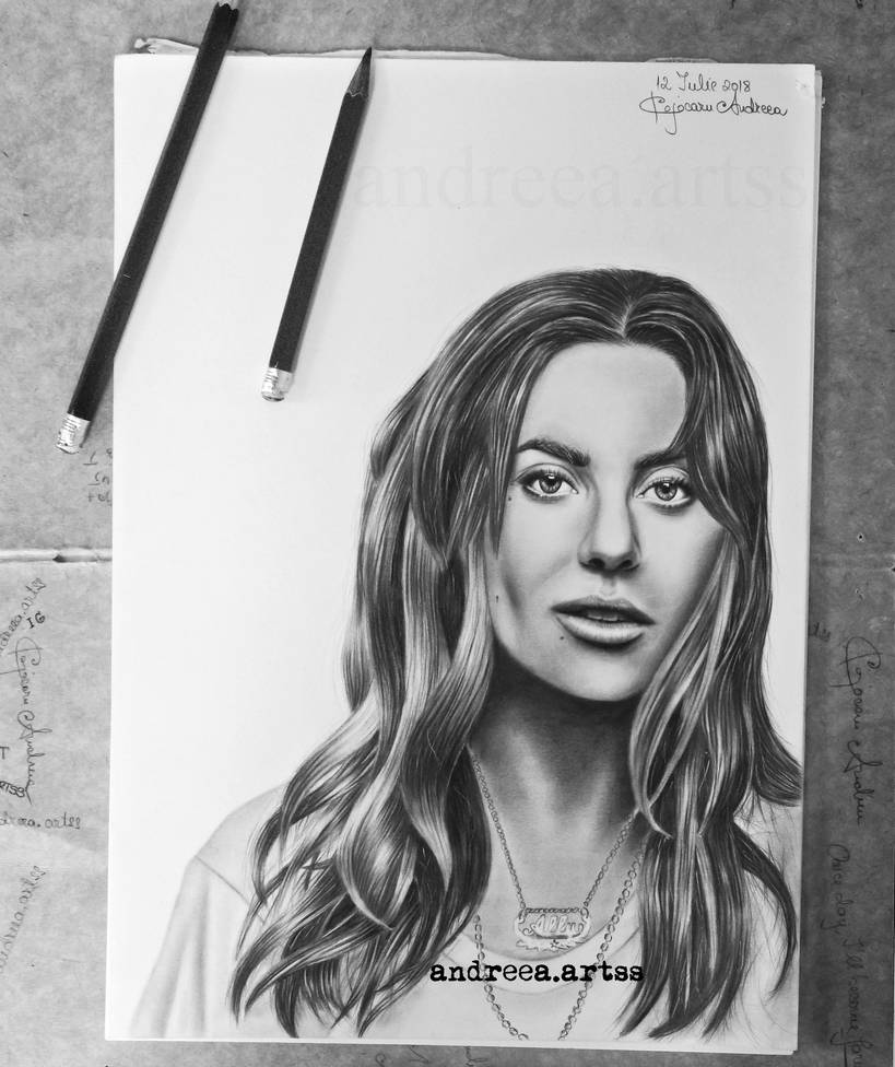 819x976 Lady Gaga Drawing - Lady Gaga Drawing