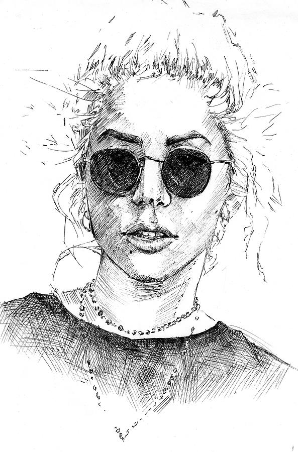 593x900 Lady Gaga Drawing - Lady Gaga Drawing