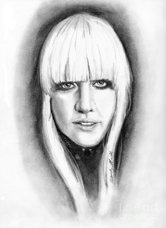 653x900 Lady Gaga Drawing - Lady Gaga Drawing