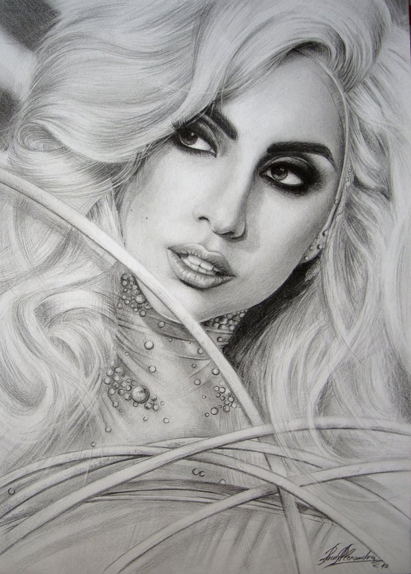 600x838 Monsterka Leonchii Images Gaga Drawing Hd Wallpaper - Lady Gaga Drawing