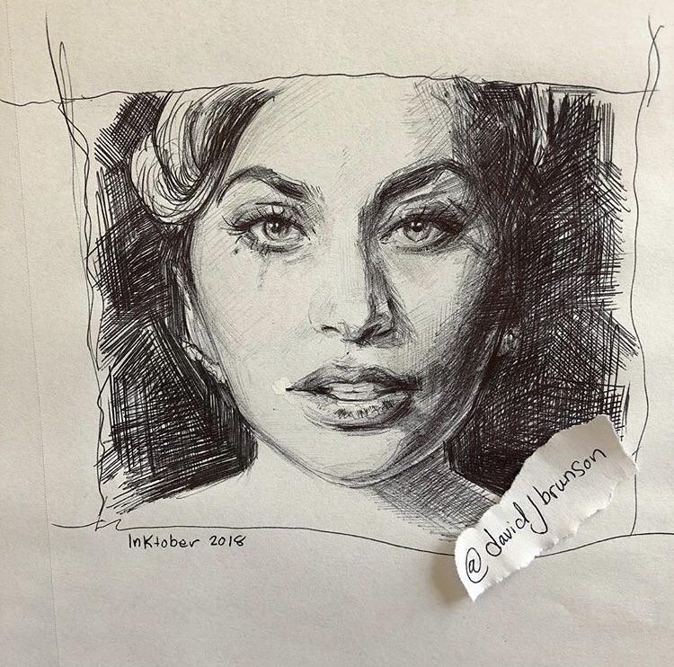 750x742 Awesome Asib Drawing From An Artist I Follow On Instagram! Ladygaga - Lady Gaga Drawing