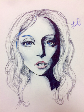 320x427 Gaga Drawings On Paigeeworld Pictures Of Gaga - Lady Gaga Drawing