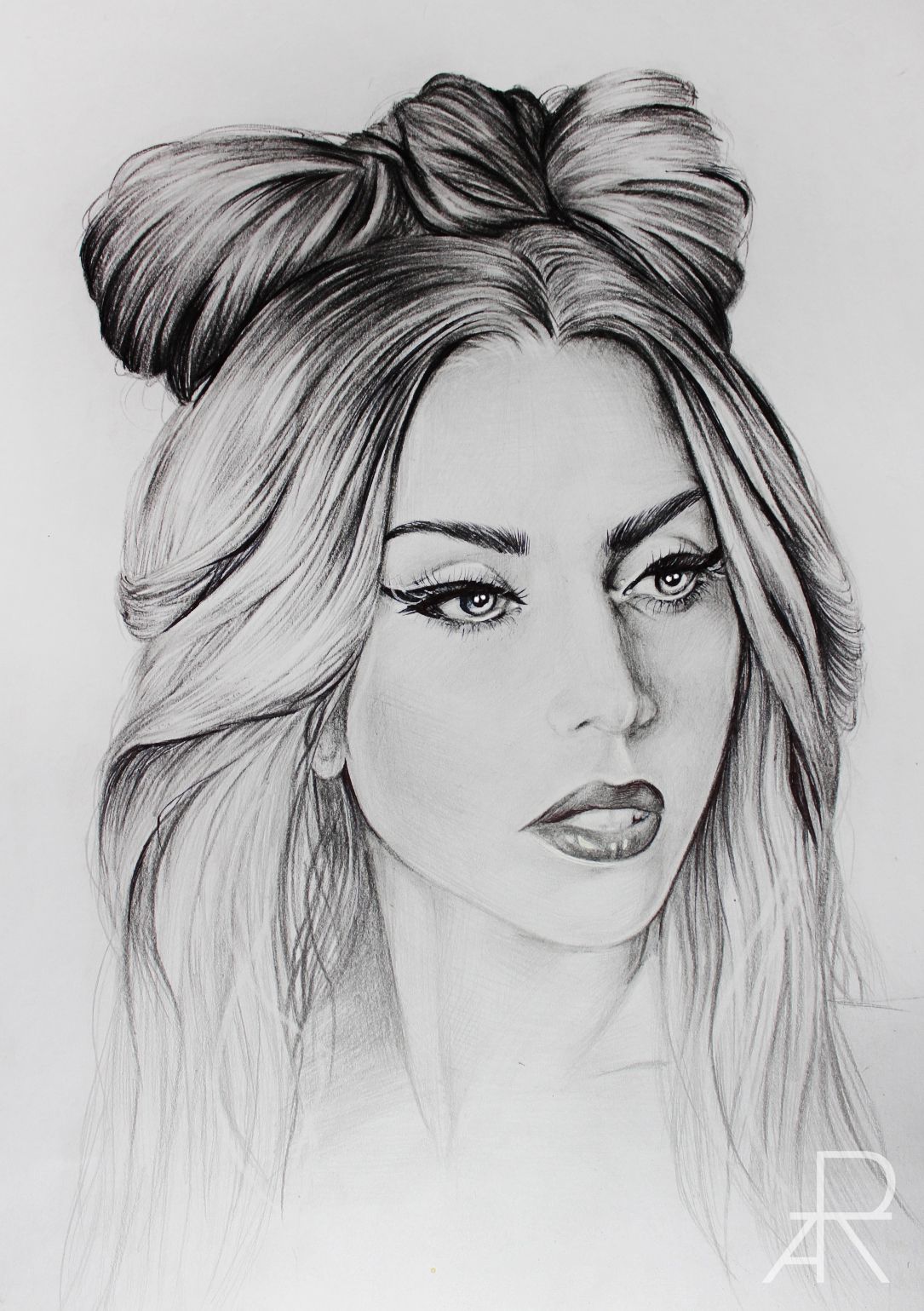 1085x1539 Pencil Drawing Of Lady Gaga More - Lady Gaga Drawing